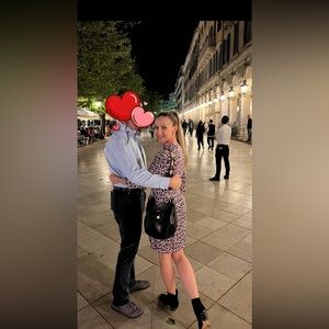 Maje Purple and Black Leopard Print Dress